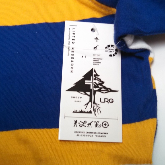 LRG Lifted Research Group Polo Short Sleeve Stripe - Picture 5 of 6